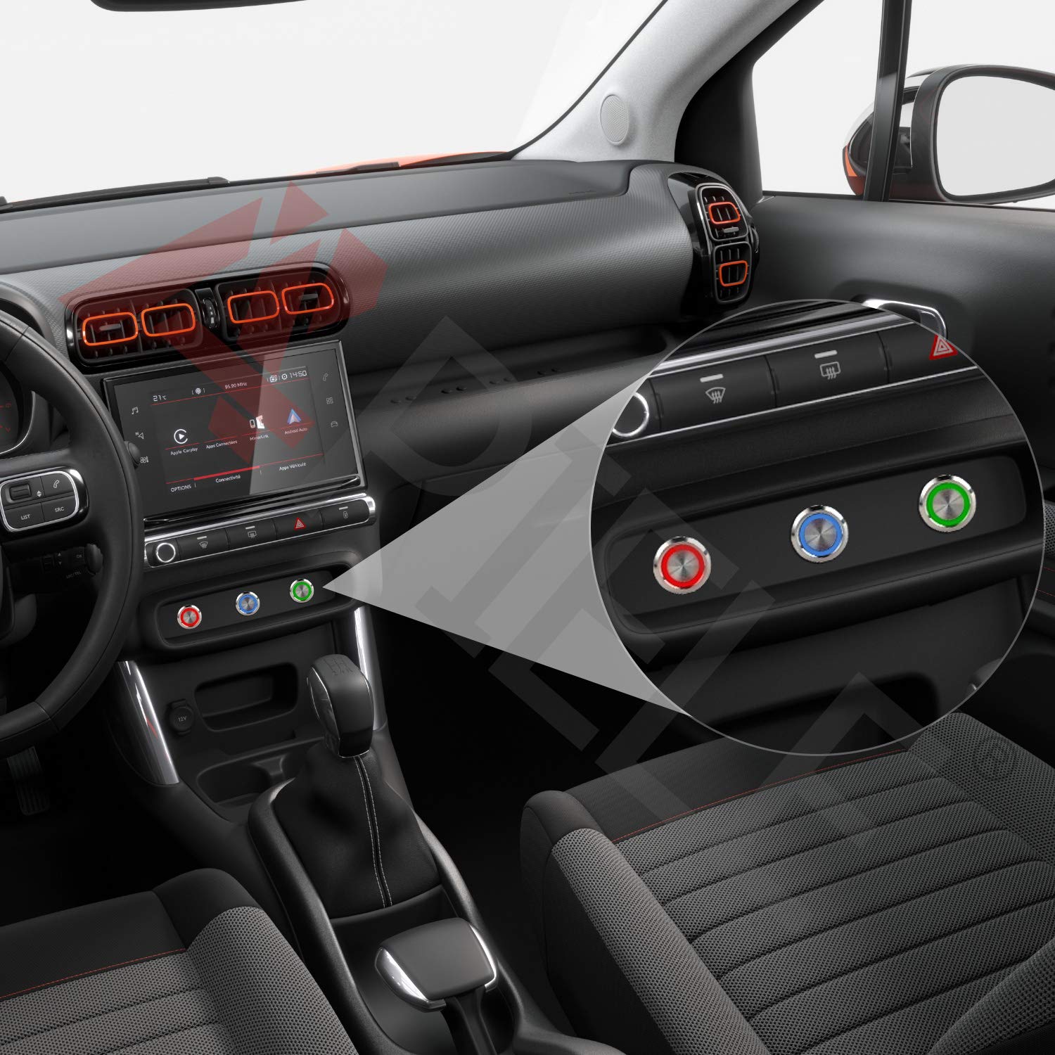 APIELE 16mm Latching Push Button Switch 12V DC On Off Black Shell with LED Angel Eye Head for 0.63" Mounting Hole with Wire Socket Plug Self-Locking (Blue/Black Shell)