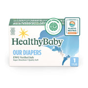 HealthyBaby Our Diapers | EWG Verified Safe & Plant-Based Diapers | Leak Protection | Soft Organic Cotton Shell | Chlorine-Free Diaper for Sensitive Skin | Size 1 (7-14lbs) 70 Count