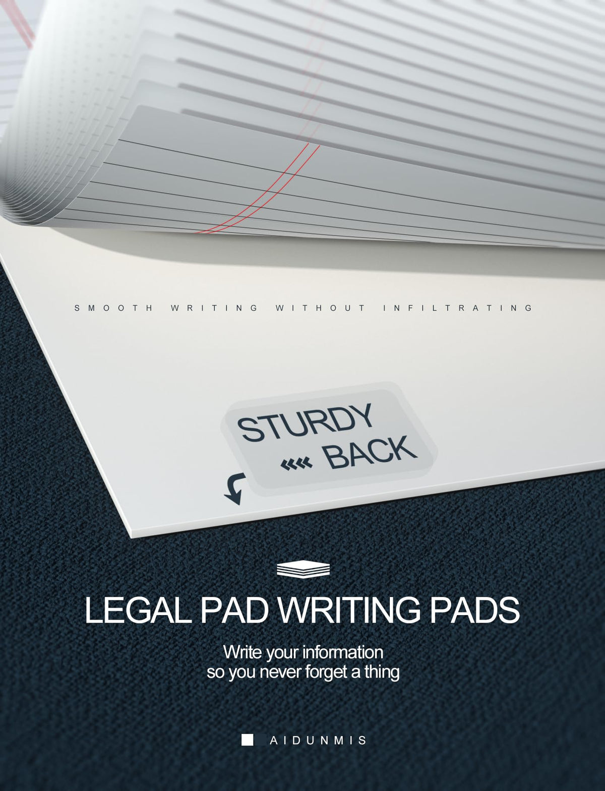 Legal Pads 5x8 Inch Writing Pads for Office Note Pads 5x8 for Work 80 GSM Paper College Ruled Legal Pad To Do List Notepad 30 Sheets 6 Pack Notebook Writing Pad Notepads for Grocery List Shopping List