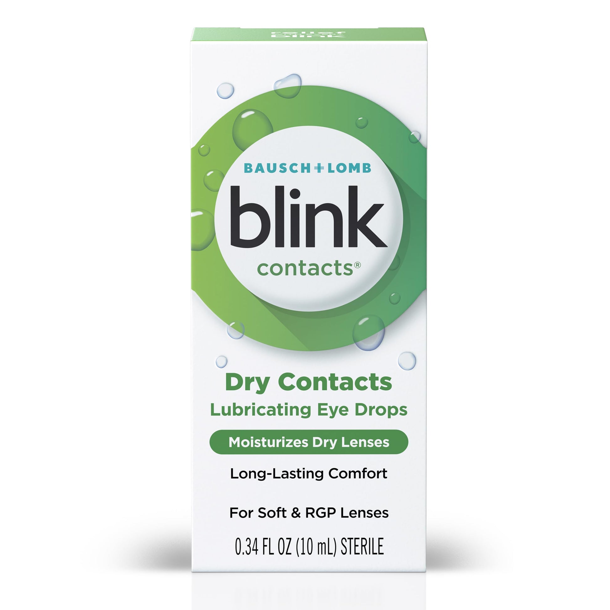 blink Contacts Lubricating Eye Drops 0.34 fl oz (10 mL) - Pack of 3