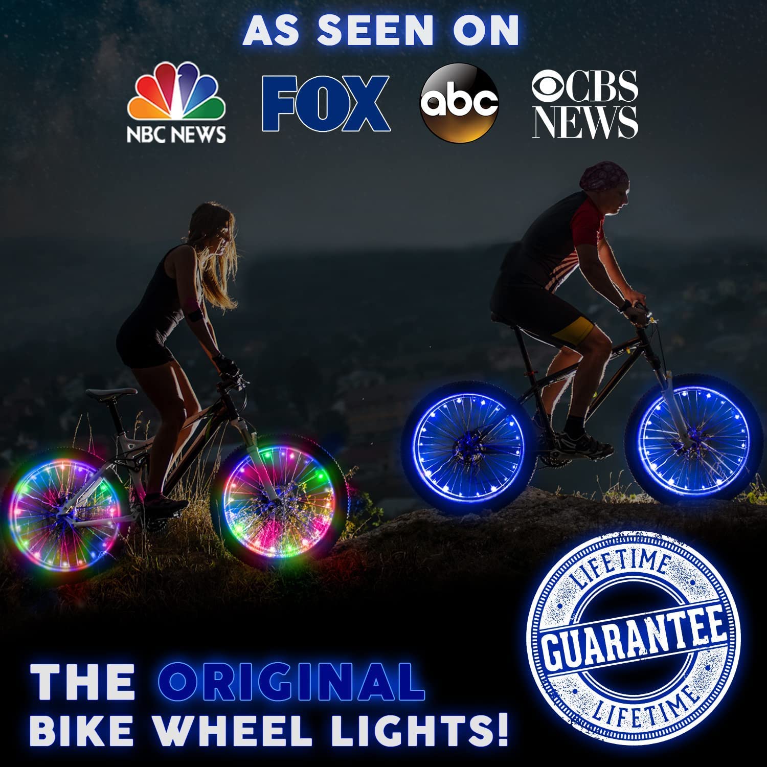 Activ Life Bike Wheel Lights (2 Tire, Color-Changing) Top Easter Basket Stuffers for Kids Girls Boys Teen Gifts; Best Spring Break Essentials & Beach Vacation Must Haves; Cool Family Fun Bday Presents