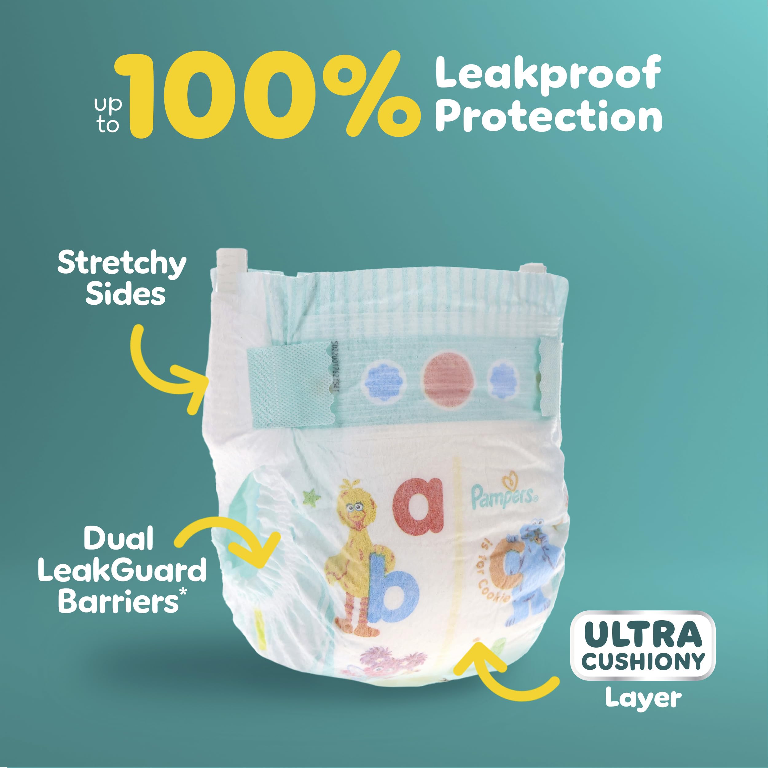 Pampers Diapers - Baby Dry - Size 1, 120 Count, Absorbent Disposable Infant Diaper (Packaging May Vary)