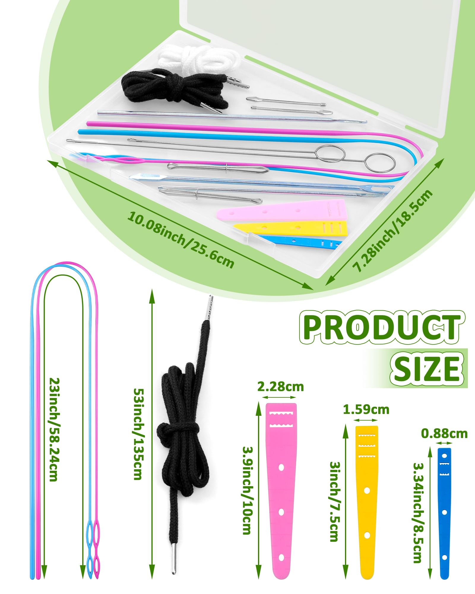 FIVEIZERO Drawstring Threader Tool Set - Loop Turner Sewing Tool for Easy Hoodie, Jacket, and Pants Threading, Bodkin Sewing Tool for Drawstrings and Cords