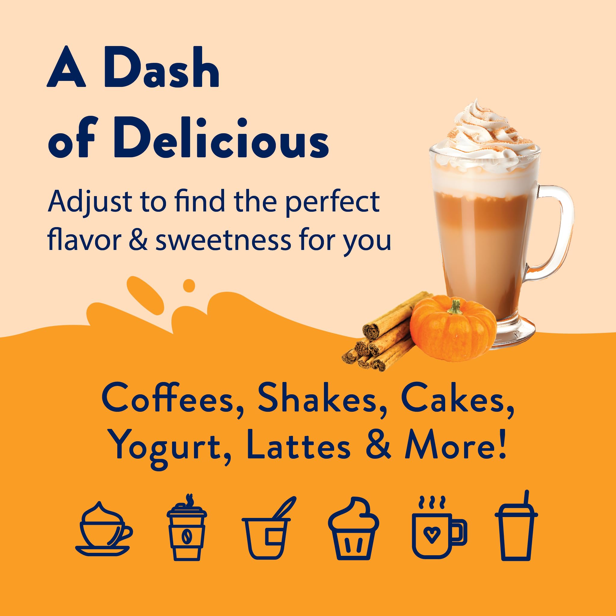 Jordan's Skinny Syrups Sugar Free Coffee Syrup, Pumpkin Spice Flavor Drink Mix, Zero Calorie Flavoring for Chai Latte, Protein Shake, Food & More, Gluten Free, Keto Friendly, 25.4 Fl Oz, 1 Pack