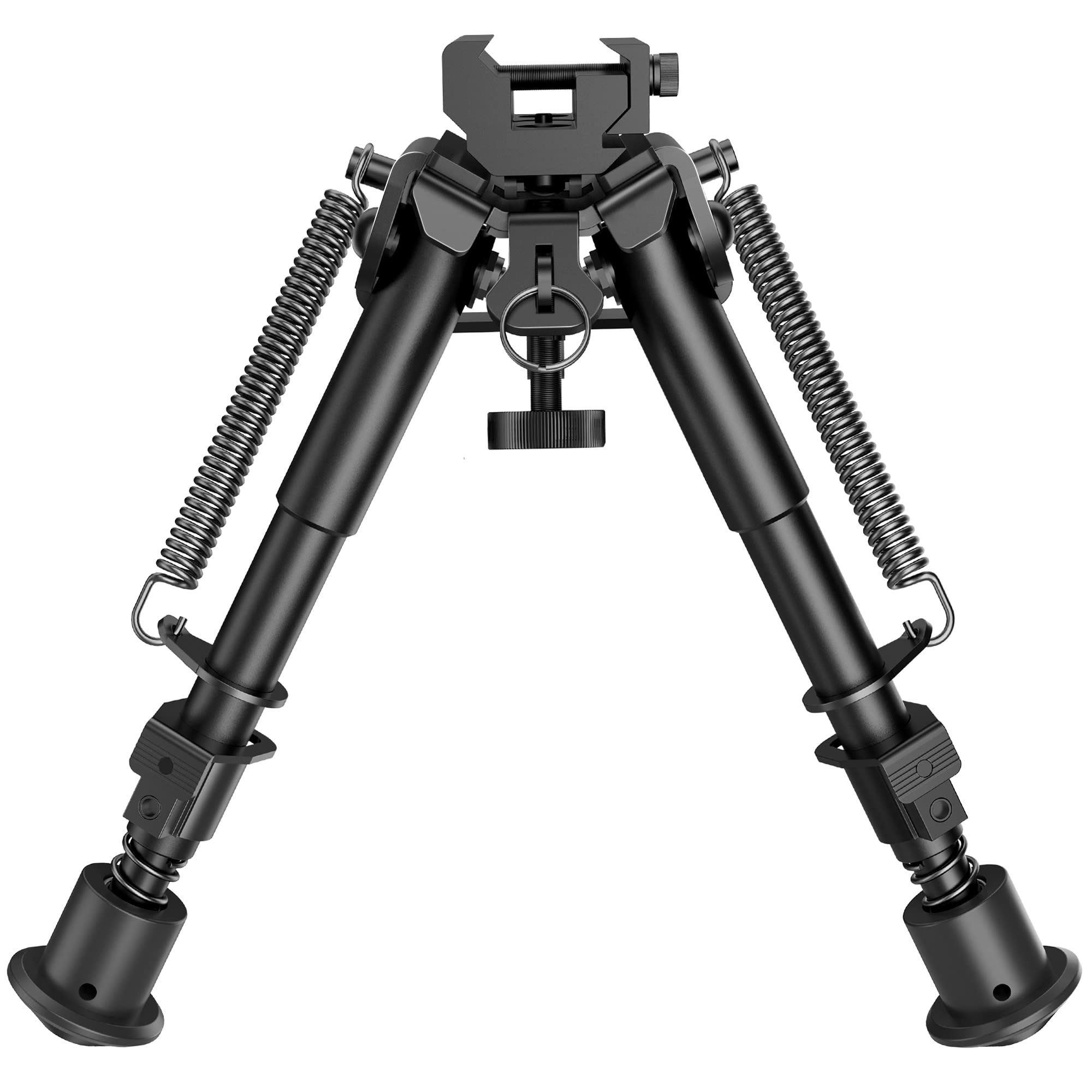 CVLIFE 6-9 Zoll Picatinny Zweibein, verstellbar, Federrückzug mit Picatinny Adapter (Schwarz, 6''-9'')
