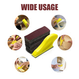 Micro Sander for Small Projects Finger Sander for Crafts with 100pcs 3.5 x 1 Inch Assorted Sandpaper of 60 120 240 400 600 800 1000 1200 1500 2000 Grit for DIY Crafts Polishing Sanding