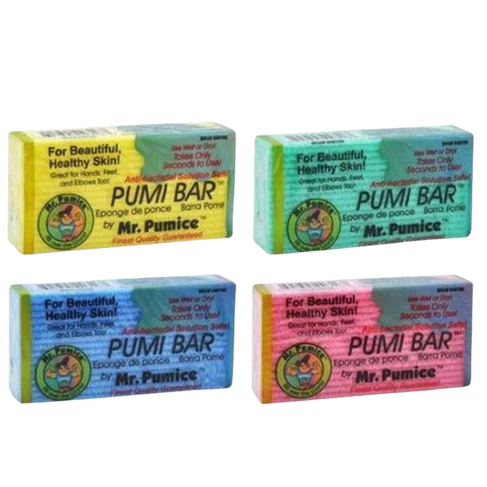 Mr. Pumice Hornhautentferner Bimsstein: Pediküre-Stein & Fuß-/Fersenpeeling – Mittlere Körnung (verschiedene Farben) 4er-Pack