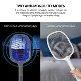 imirror Bug Zapper Racket, 2 in 1 Rechargeable Electric Fly Swatter, Mosquito Swatter for Indoor and Outdoor