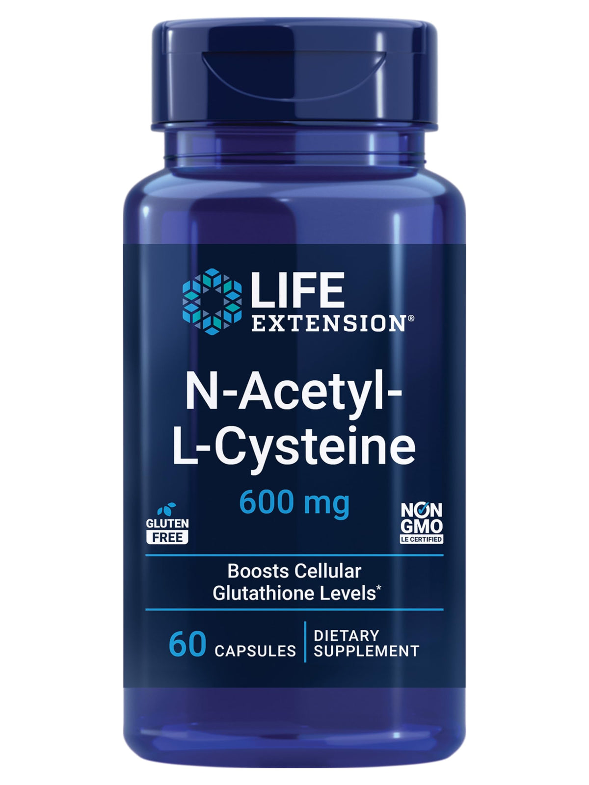 Life Extension إن-أسيتيل-إل-سيستئين (NAC)، استجابة مناعية، صحة الجهاز التنفسي، صحة الكبد، NAC 600 ملغ، دفاع مضاد للأكسدة، الجذور الحرة، سهل الامتصاص، 60 كبسولة