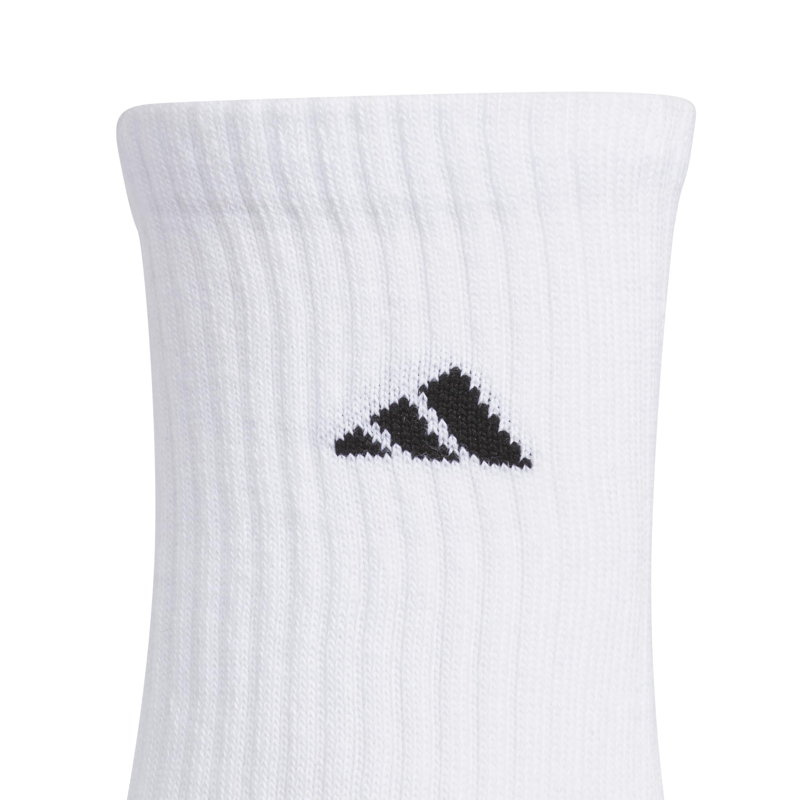 adidas Unisex Kids Crew Socks for Boys and Girls Youth (6-Pack) Athletic Cushioned and Comfortable, Tall Mid-Calf