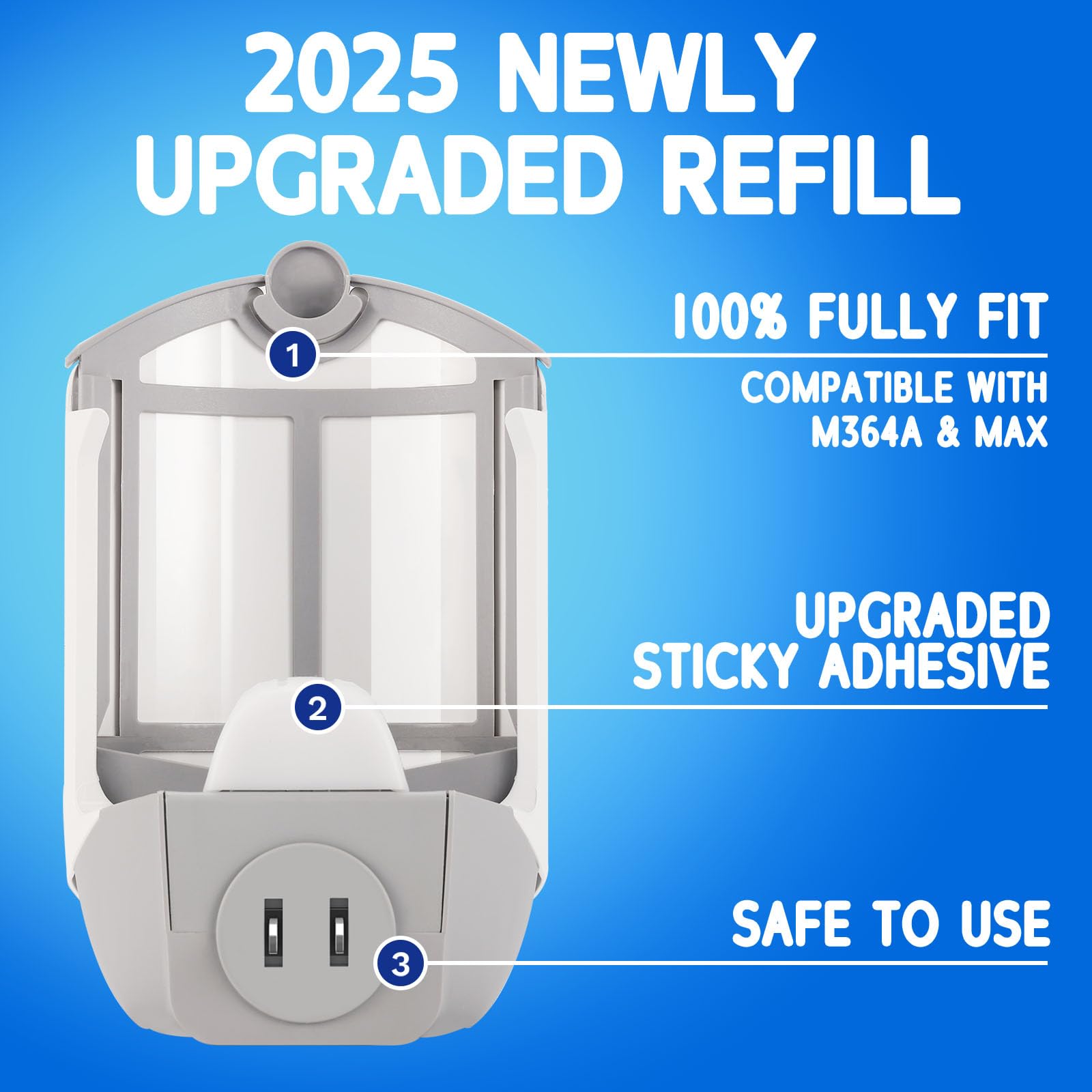 ZVVN 8 Pack Refill Cartridges, Refills Compatible with Indoor Light M364A and Max, Replacement 100% Fit (8 Refill Cartridges)