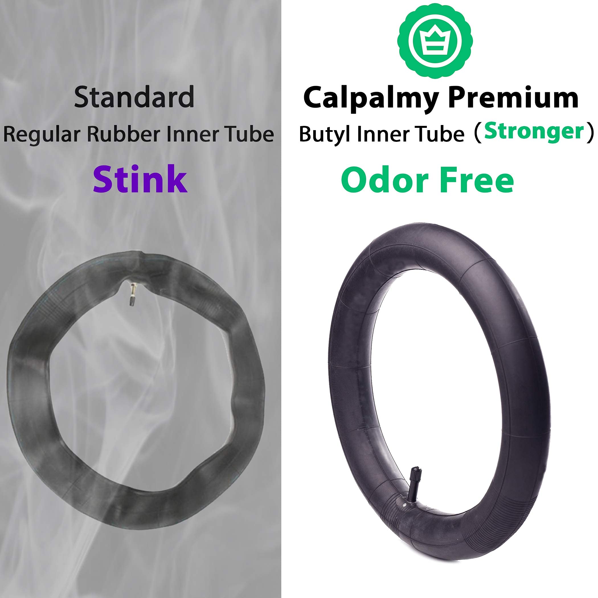 CALPALMY 16" Back and 12.5" Front (2+1) Stroller Wheel Replacement Inner Tubes, Compatible with BoB Stroller Tire Tube Revolution SE/Pro/Flex/SU/Ironman, Made from BPA/Latex Free Premium Butyl Rubber