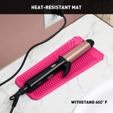 ZAXOP Resistant Silicone Mat Pouch for Flat Iron, Curling Iron,Hot Hair Tools (Hotpink)