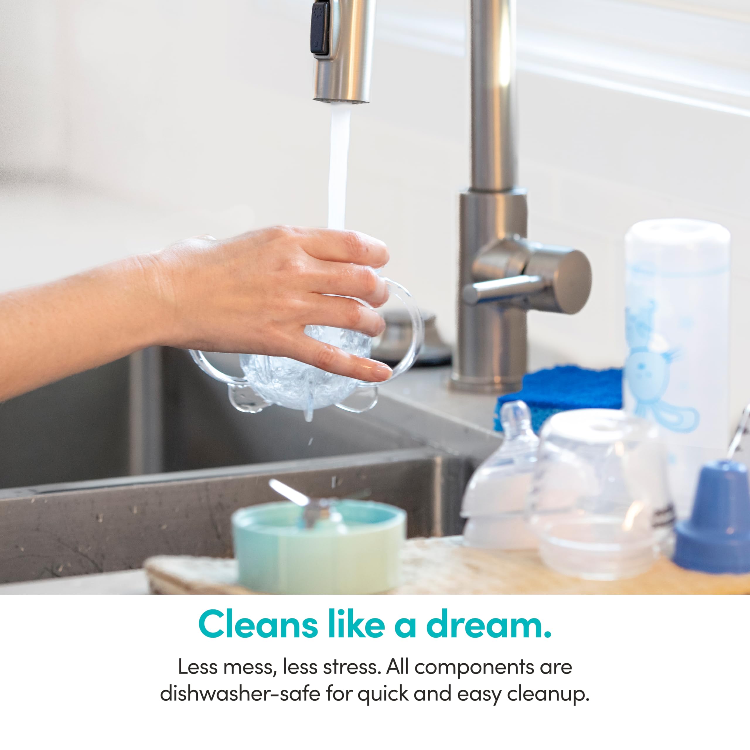 NutriBullet NBY-50100 Baby Complete Food-Making System, 32-Oz, White, Blue, Clear