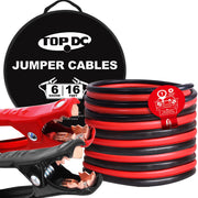 TOPDC 6 Gauge 16 Feet Jumper Cables for Car, SUV and Trucks Battery, Heavy Duty Automotive Booster Cables for Jump Starting Dead or Weak Batteries with Carry Bag(TD-P0616)