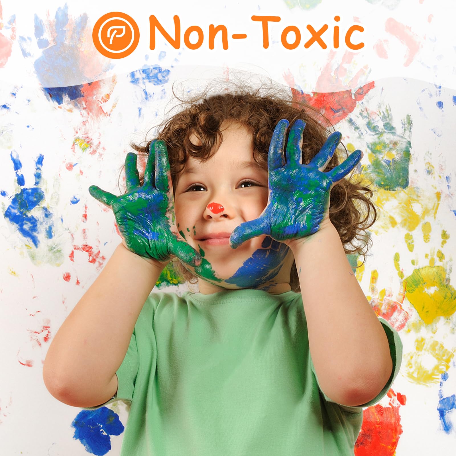 ABEIER Washable Finger Paint for Toddlers, Safe Non-Toxic, 12 Vibrant Colors (1.21fl oz), Baby Safe Paint for Hand and Feet, Mess Free Art Supplies for Kids, Preschool Learning Gifts, Ages 1-3 4 5 6+