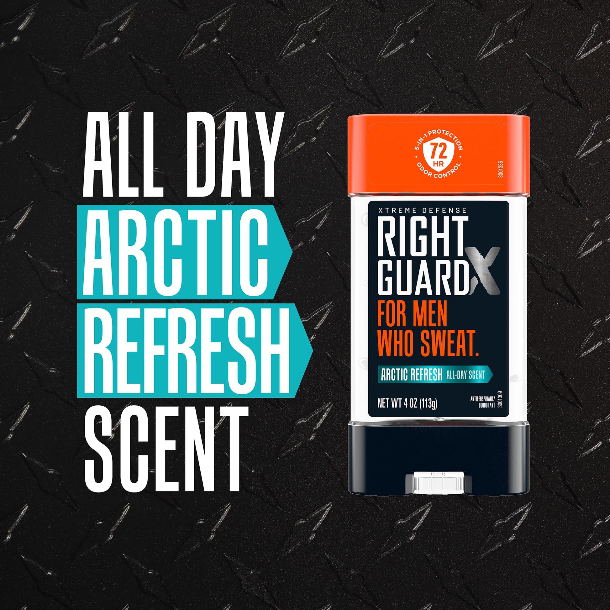 Right Guard Xtreme Defense Antiperspirant Deodorant Gel, Arctic Refresh Scent - 5-in-1 Deodorant Men Can Trust, 72-Hour Odor Control Invisible Gel for Men, 4 oz (4 Pack)