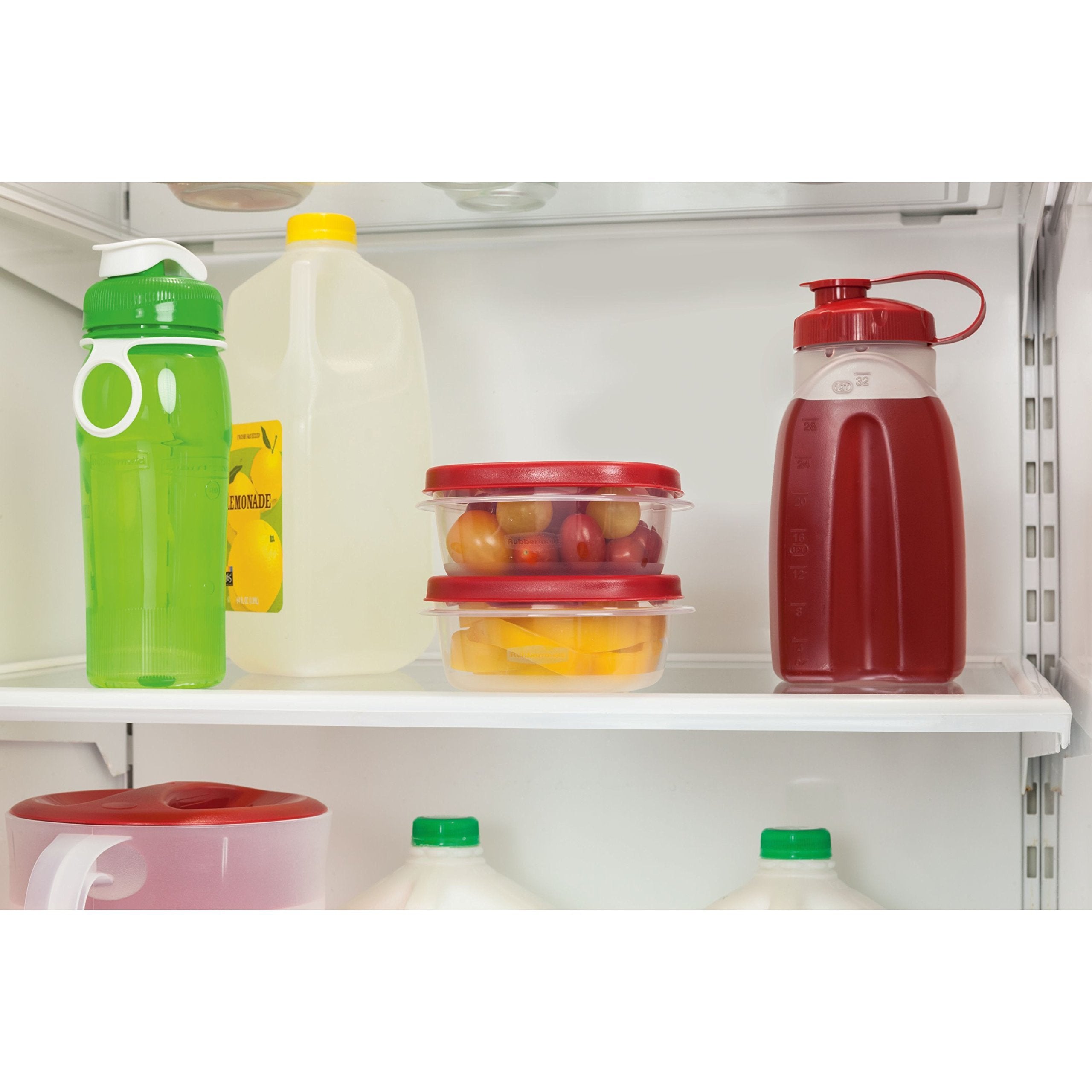 Rubbermaid Easy Find Lids Food Storage Containers, 1.25 Cup, Racer Red, 4-Piece Set