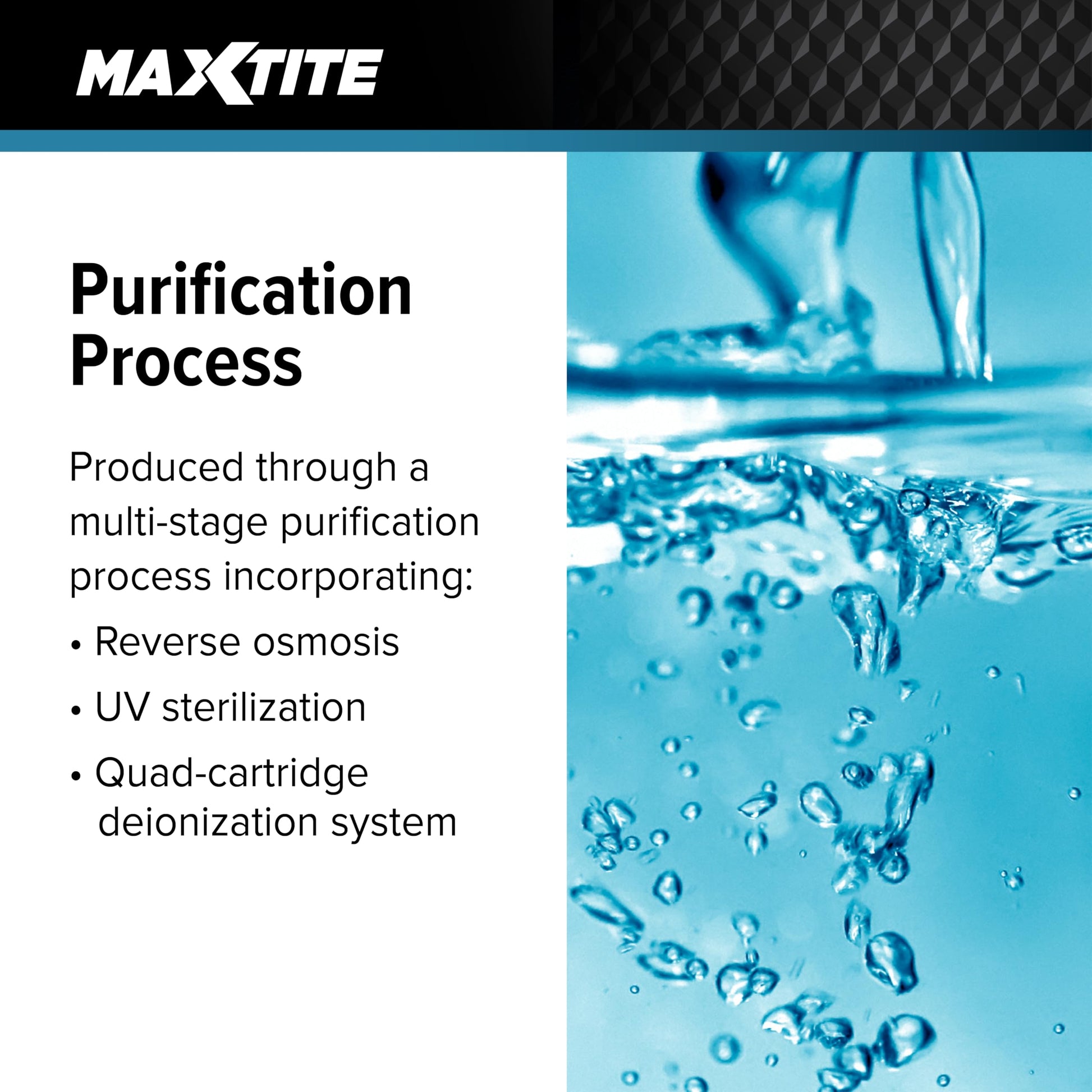 MAXTITE Type II Deionized Water - Laboratory Grade (1 Gallon)
