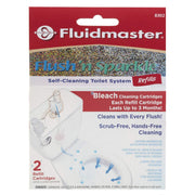 Fluidmaster 8302P8 Flush 'n Sparkle Automatic Toilet Bowl Cleaning System Bleach Replacement Cartridge Refills, 2-Pack