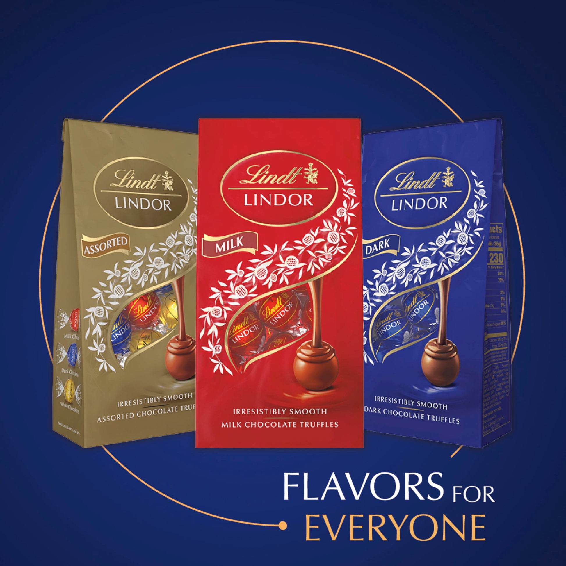 Lindt LINDOR Dark Chocolate Candy Truffles, Dark Chocolate with Smooth, Melting Truffle Center, 25.4 oz., 60 Count