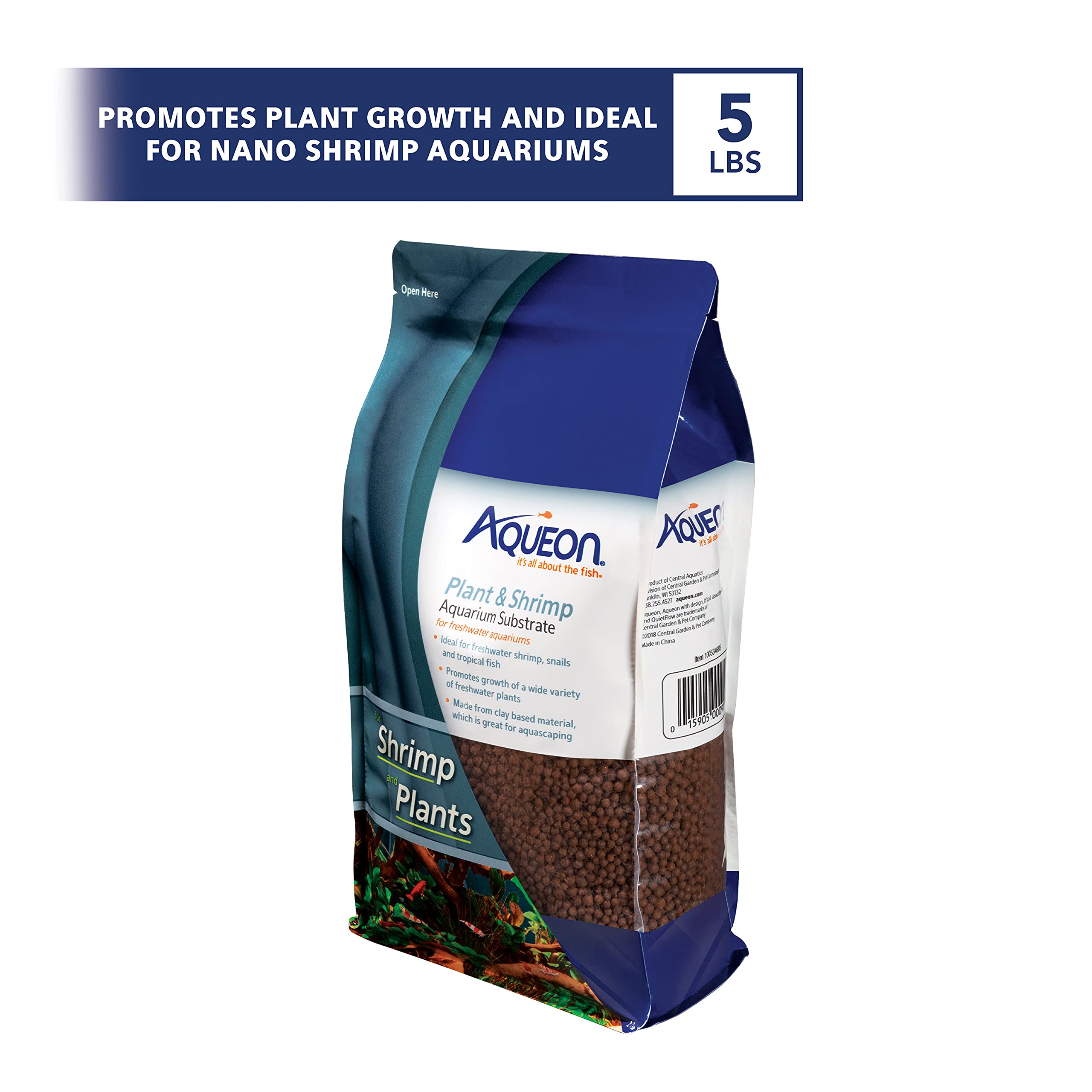 Aqueon Plant and Shrimp Aquarium Substrate, Aqua Soil for Fish Tanks, 5 Pounds