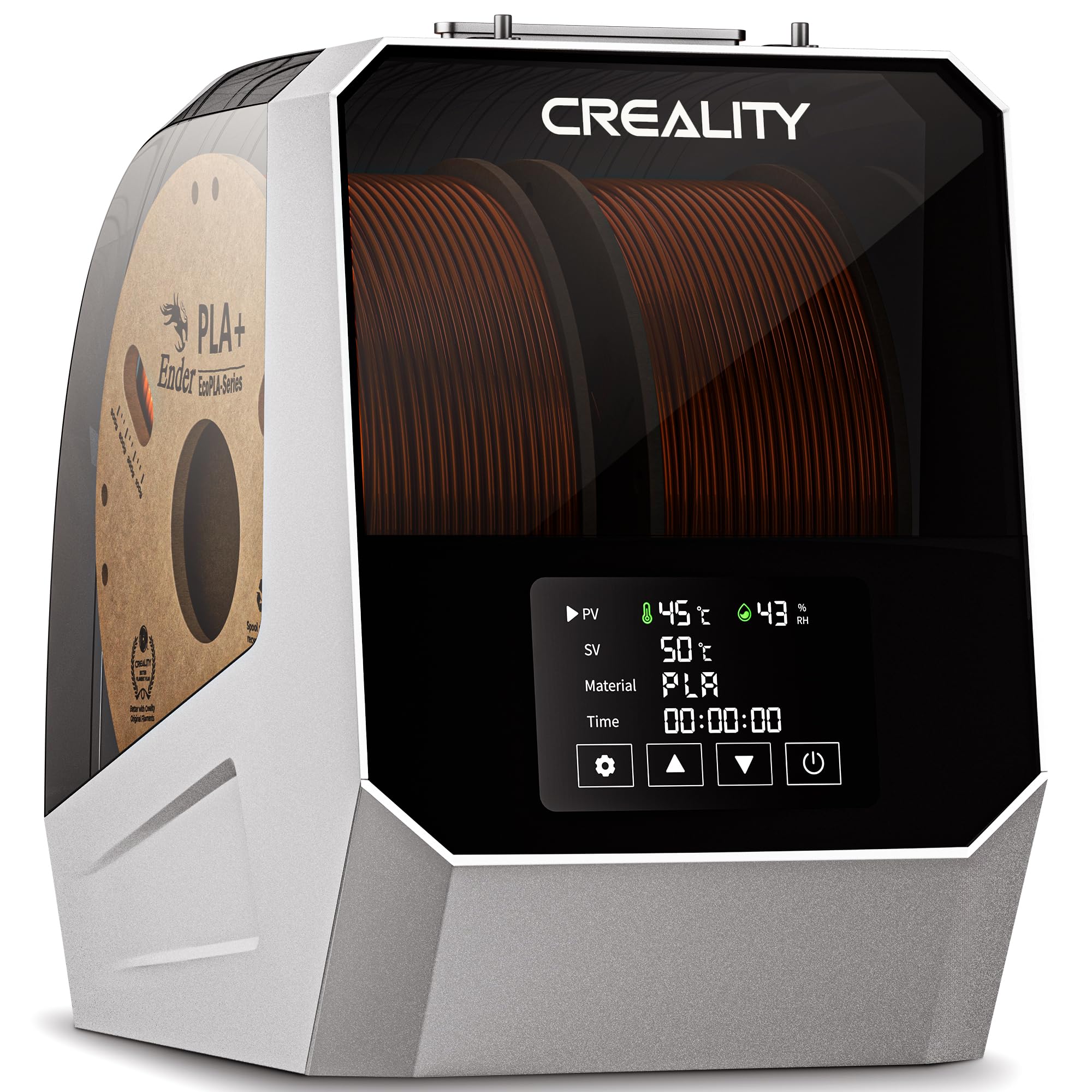 CREALITY PETG Filament 1.75mm 3D Printer Filament, 1kg (2.2lb) Neatly Wound Spool, Dimensional Accuracy ±0.03mm, 2024 Latest Batch, Fit for Ender, Bambu Lab, Anycubic,ELEGOO FDM Printers, Black