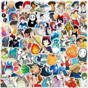 100PCS Cartoon Anime Miyazaki Hayao Stickers for Laptop,Studio Ghibli Anime Vinyl Movie Stickers for Water Bottle, PhoneÃ¯Â¼ÂHard HatÃ¯Â¼ÂSkateboardÃ¯Â¼ÂScrapbookingÃ¯Â¼ÂGifts for Kids/Adults