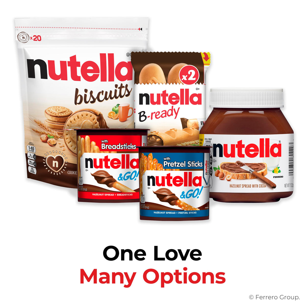 Nutella & GO! Großpackung mit 24 Stück, Haselnuss-Kakao-Aufstrich mit Brotstangen, Nikolausstrümpfe, Snack-Becher, je 51 g