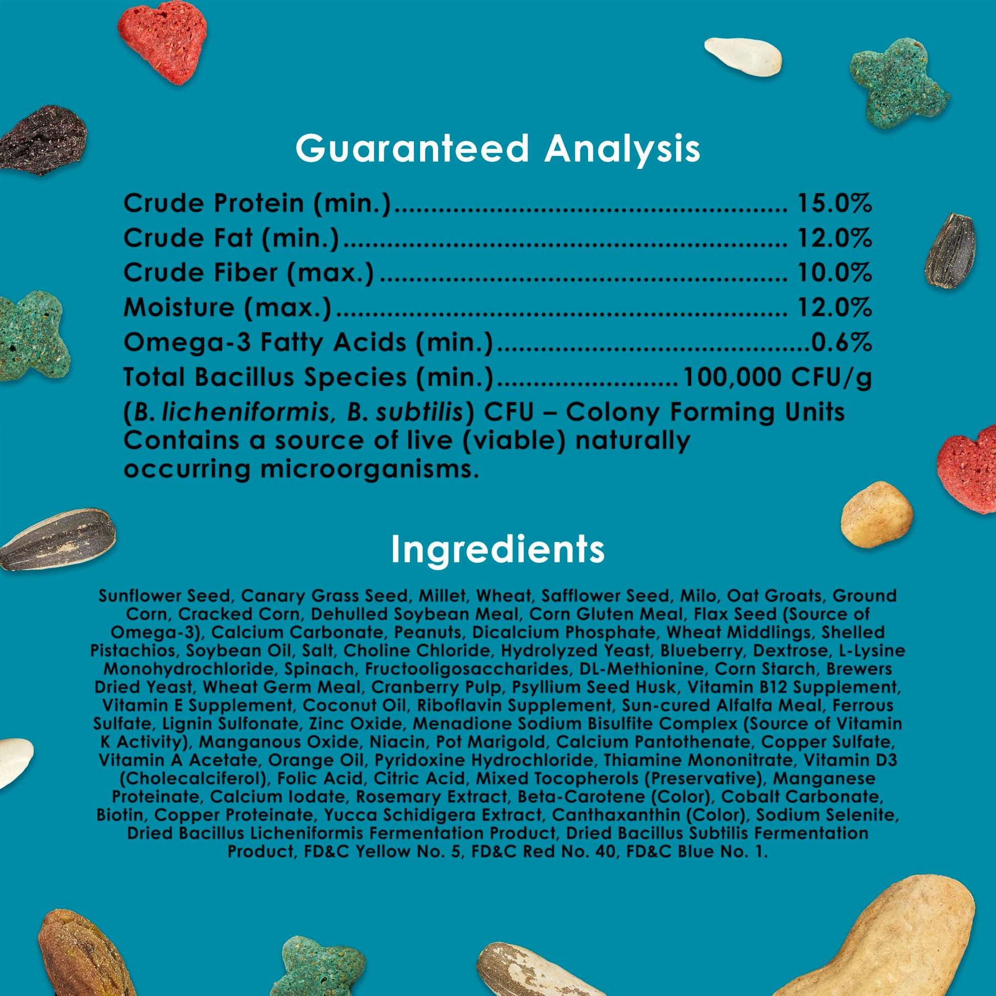 Kaytee Forti-Diet Pro Health Nourish+Protect Conure & Lovebird Food, Comprehensive Nutrition Backed by Science, Digestive Health, Immune Support, 4 pounds