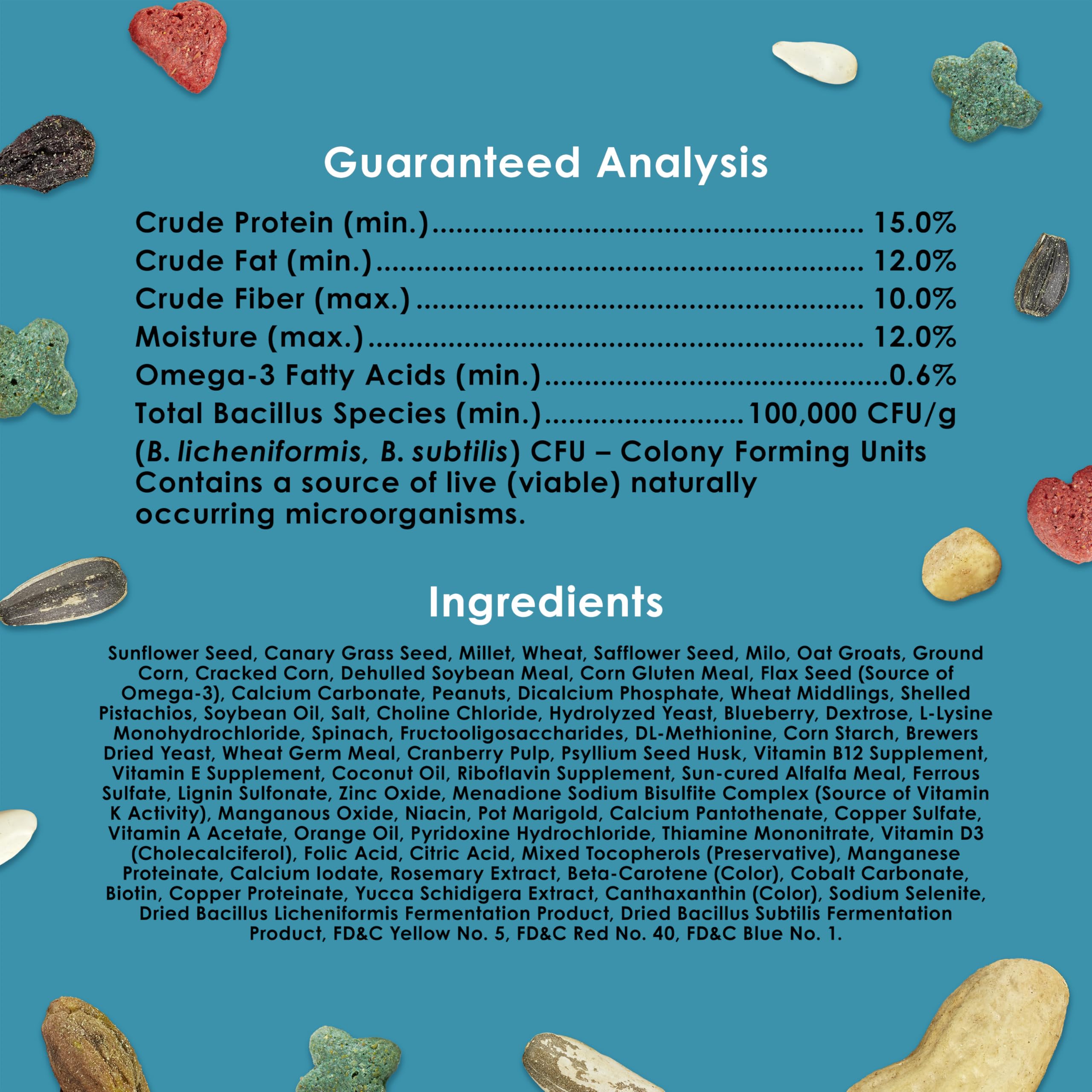 Kaytee Forti-Diet Pro Health Nourish+Protect Conure & Lovebird Food, Comprehensive Nutrition Backed by Science, Digestive Health, Immune Support, 4 pounds