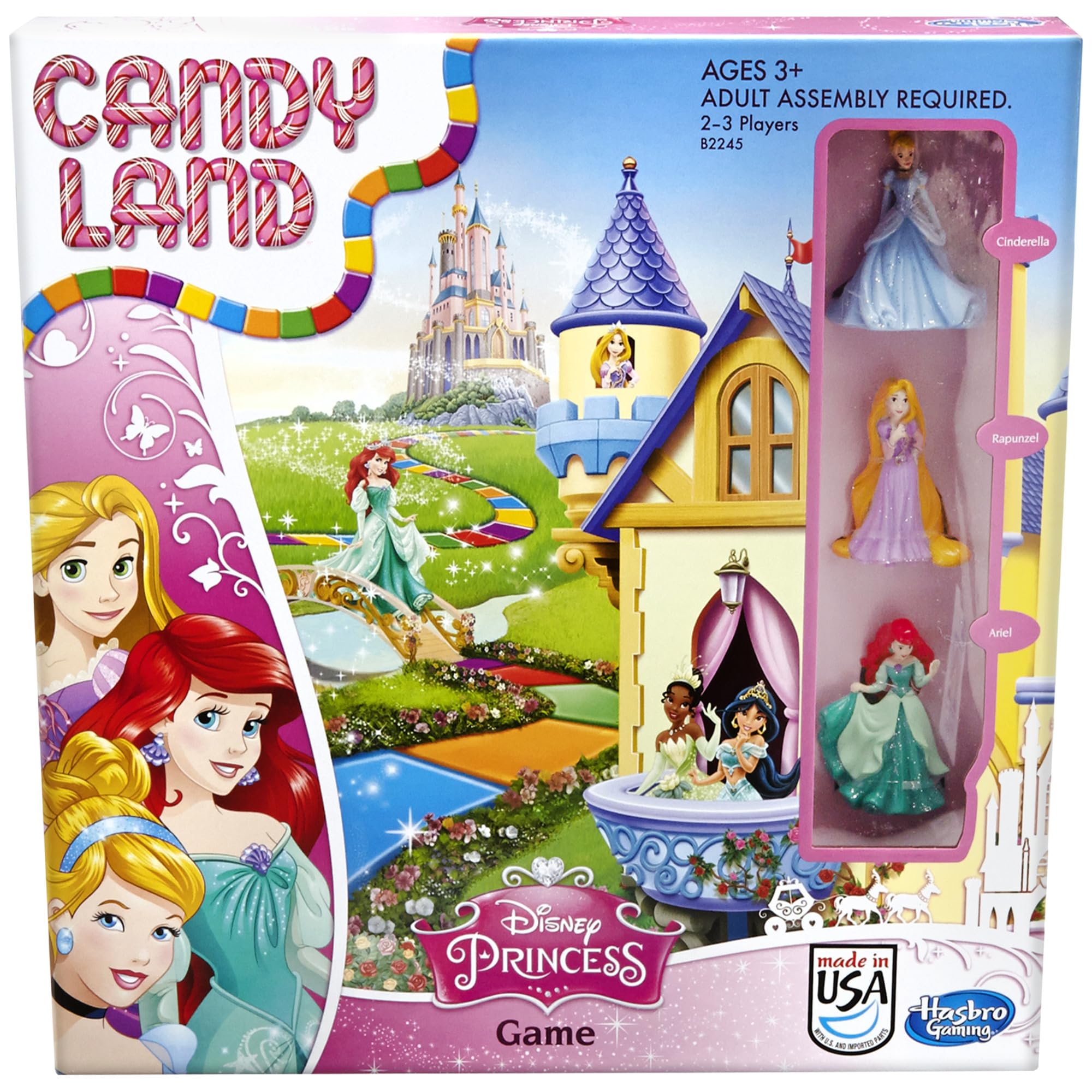 Hasbro Gaming Candy Land Disney Princess Edition Board Game, Preschool Games for 2 to 3 Players, Family Games for Kids Ages 3 and Up ( Exclusive)