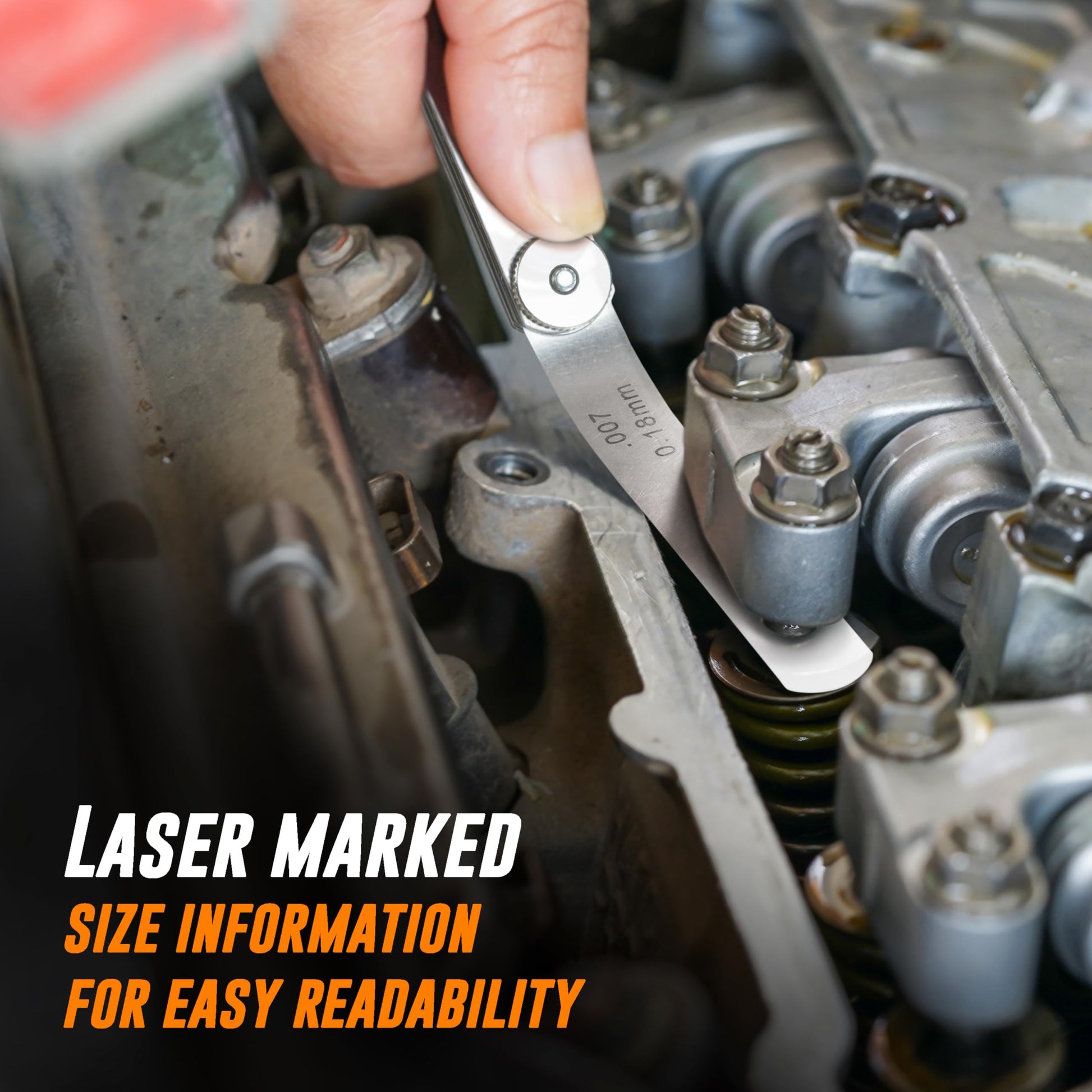 Mutt Tools 2pc Feeler Gauge Set - Premium Straight & Angled Feeler Gauges for Valves - Inch and Metric Measurement - Gap Tool for Automotive