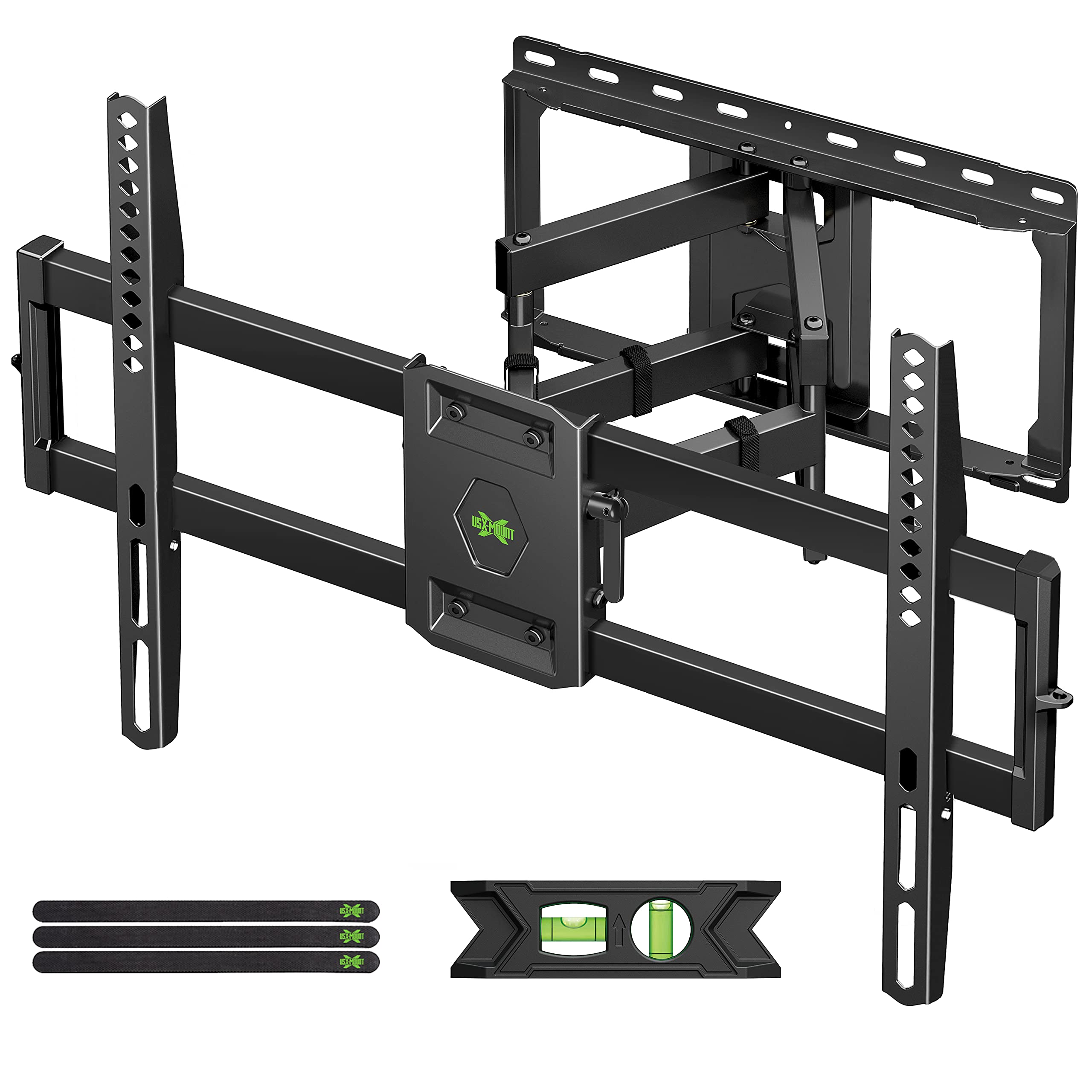 USX MOUNT Full Motion TV Wall Mount for Most 47-84 inch Flat Screen/LED/4K TV, TV Mount Bracket Dual Swivel Articulating Tilt 6 Arms, Max VESA 600x400mm, Holds up to 132lbs, Fits 8Ã¢ÂÂ 12Ã¢ÂÂ 16" Wood Studs