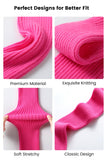 Leg Warmers - Fashion Knit Neon Leg Warmers for Women 80s Sports Party Yoga Accessories, Hot Pink