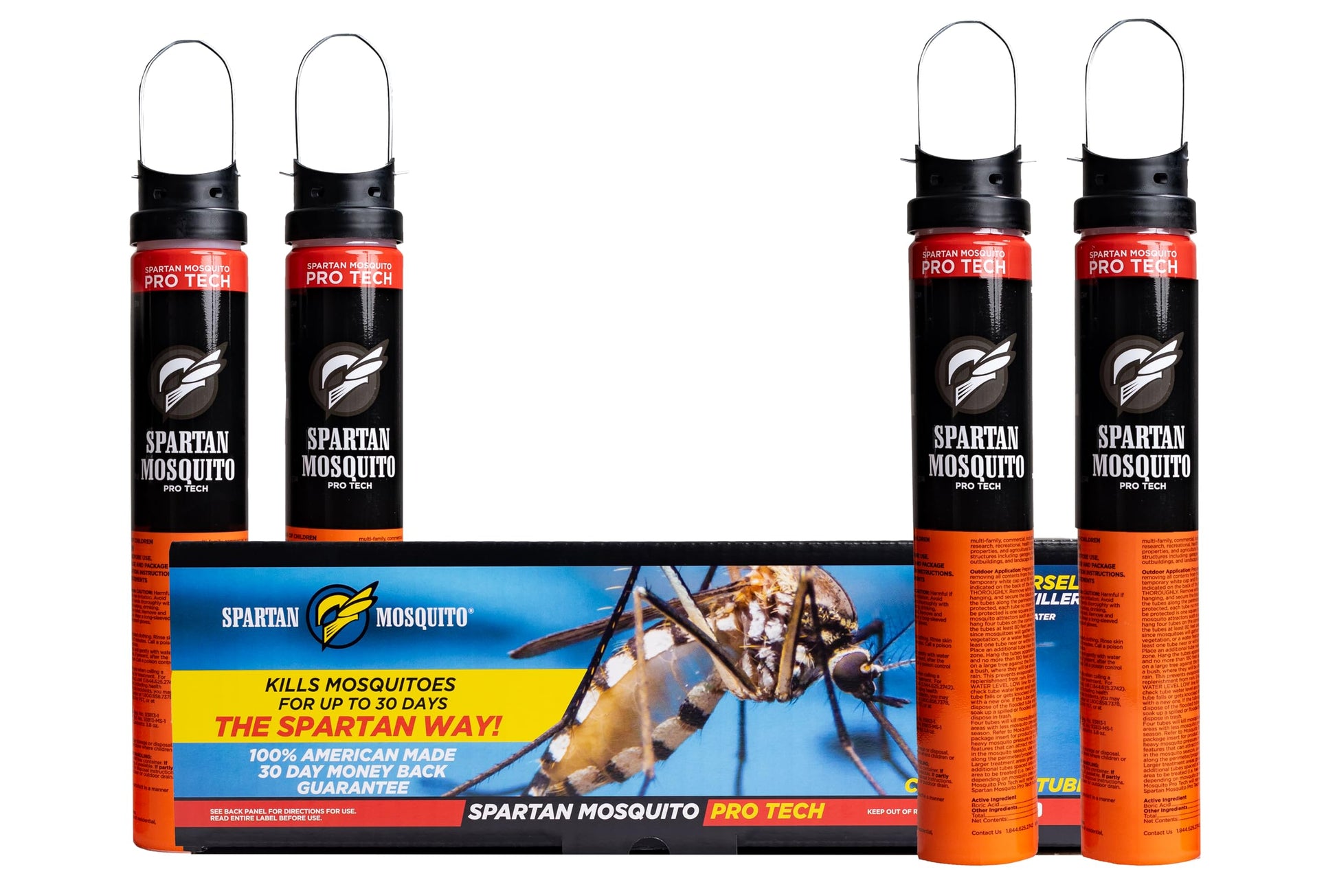 Spartan Mosquito Pro Tech - 1 Acre Pack 4 Tubes (2 Boxes) 100% American Made