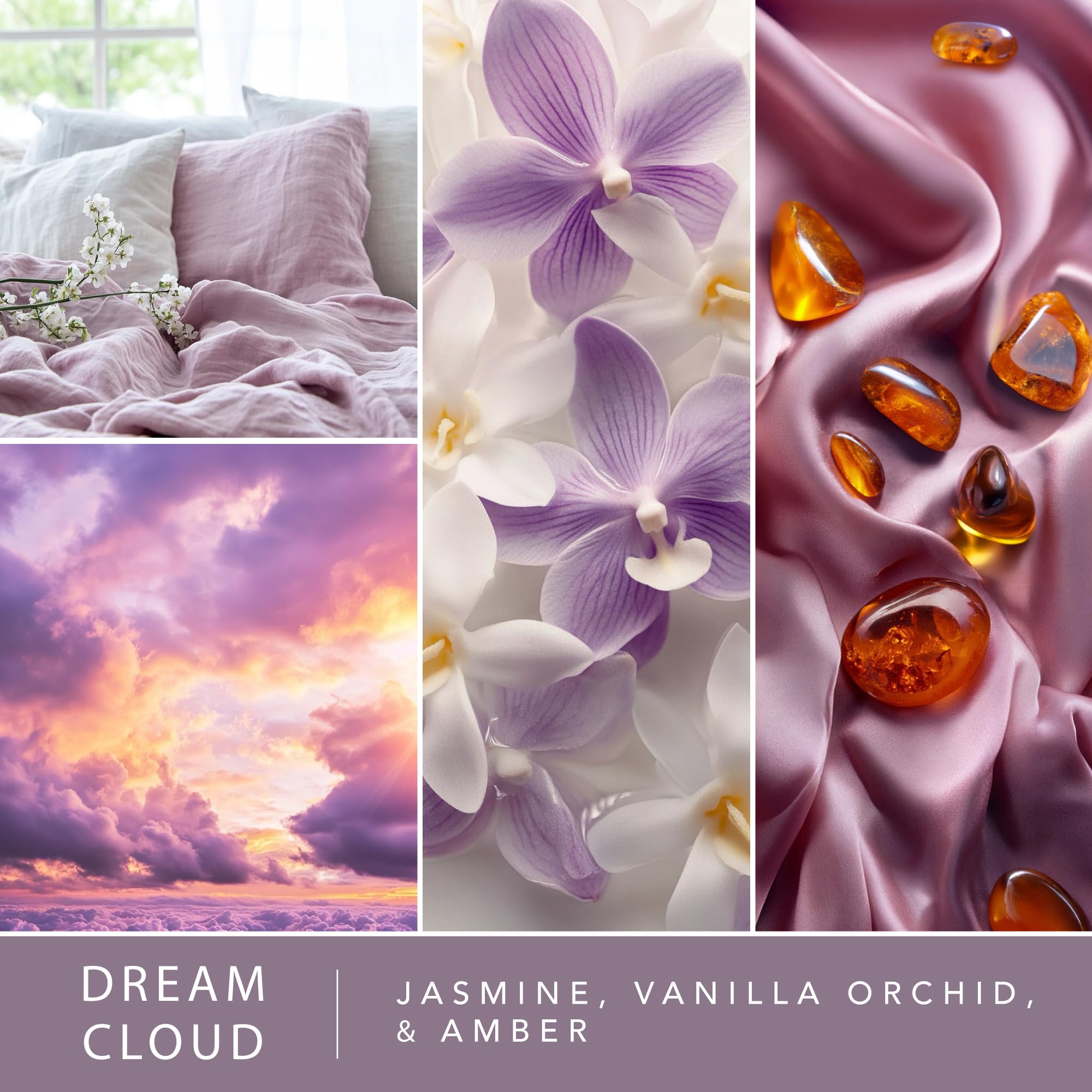 Scentsationals Wax Melts Moodscapes - Tranquility 4-Pack – Long Lasting Wax Cubes with Strong Scent for Warmers – Includes Zen, Illusion, Enchanted & Dream Cloud – 10oz (24-Cubes)