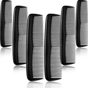 12 Pieces Hair Combs Set Pocket for Women and Men, Fine Dressing Comb,Plastic (Black)