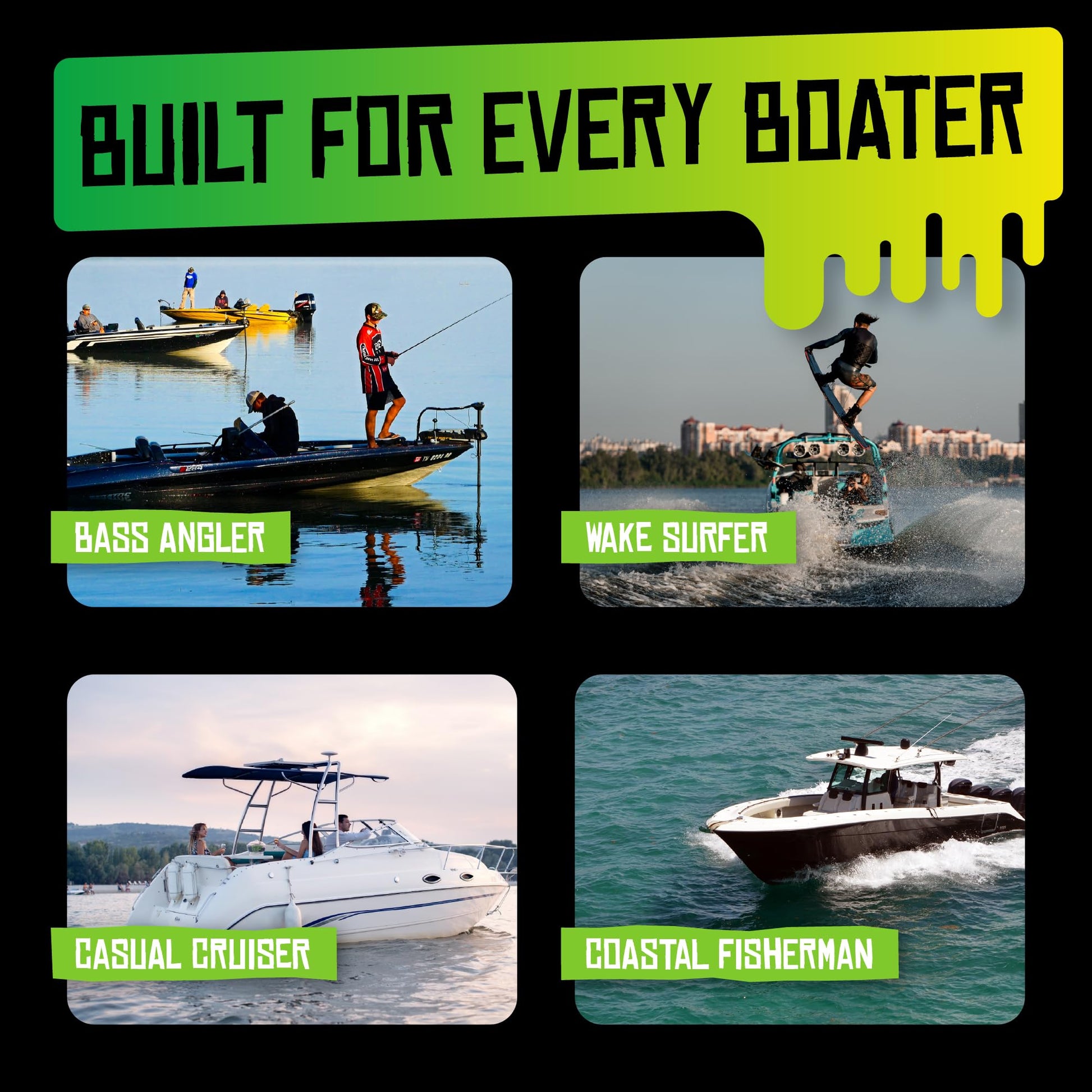 Boat Juice Necessity Boat Cleaner Kit | Exterior Water Spot Remover, Interior Seat & Vinyl Cleaner, 2 Microfiber Towels | Boat Cleaning & Detailing Kit, Marine Accessories | Made in USA (Kit)