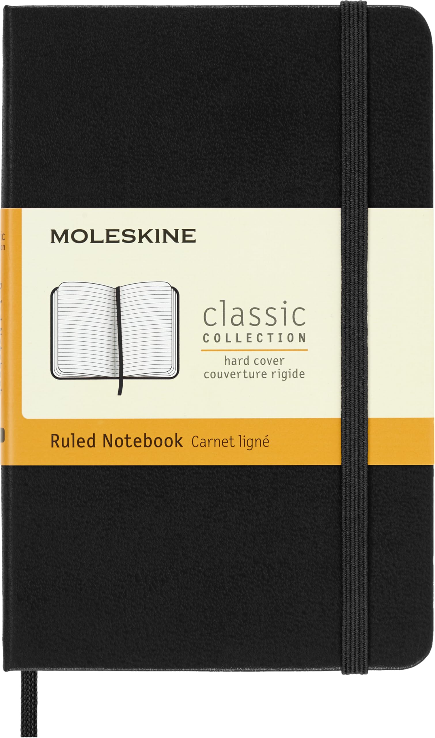 Moleskine Classic Notebook, Hard Cover, XL (7.5" x 9.5") Ruled/Lined, Black, 192 Pages