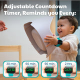 Potty Training Watch & Board Book for Kids – A Water Resistant Potty Reminder Device for Boys & Girls - Train Your Toddler with Fun Musical or Vibration Reminders and Printed Board Book (Turquoise)