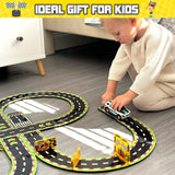 Magnetic Tiles Racing Track & City Road Expansion Pack - Kids Toys STEM Learning Montessori Toys for Toddler Magnetic Blocks Building Toys for 3+ Year Old Boys & Girls, Sensory Play Kids Toys