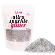 100g Holographic Ultra Fine Glitter, Sparkle Makeup Glitter, Extra Fine Craft Glitter Resin Sequins for Epoxy Glass Resin Art Tumblers Body Hair Face Nail (Laser Silver)