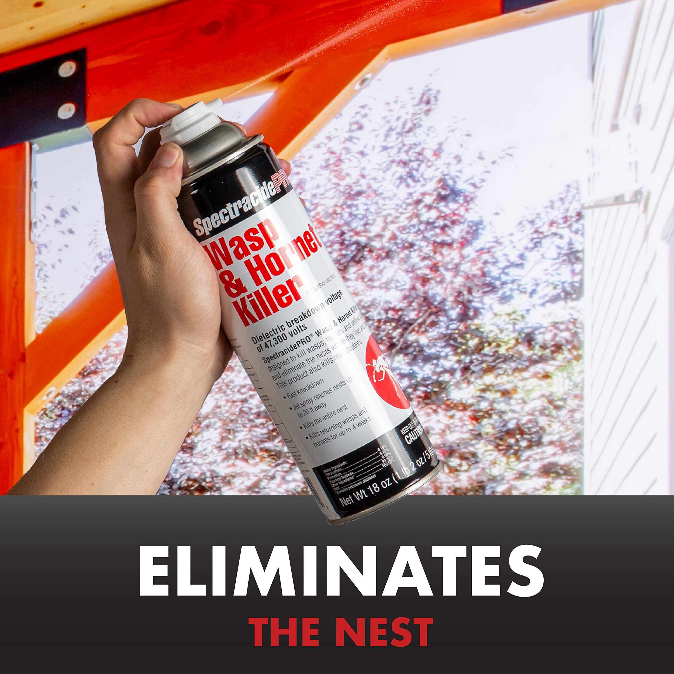 Spectracide PRO Wasp & Hornet Killer (Aerosol)(18 oz), Pack of 1, White Can
