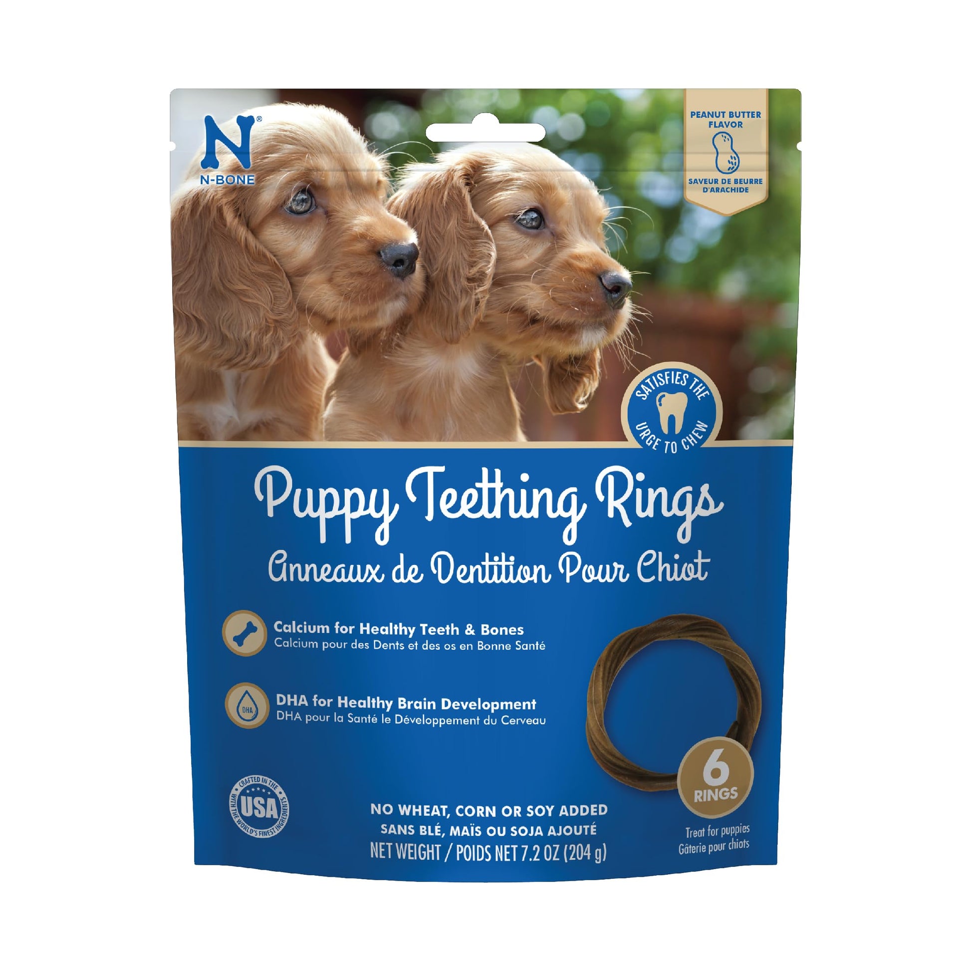 N-Bone 3-Rings Puppy Teething Ring, Chicken Flavor