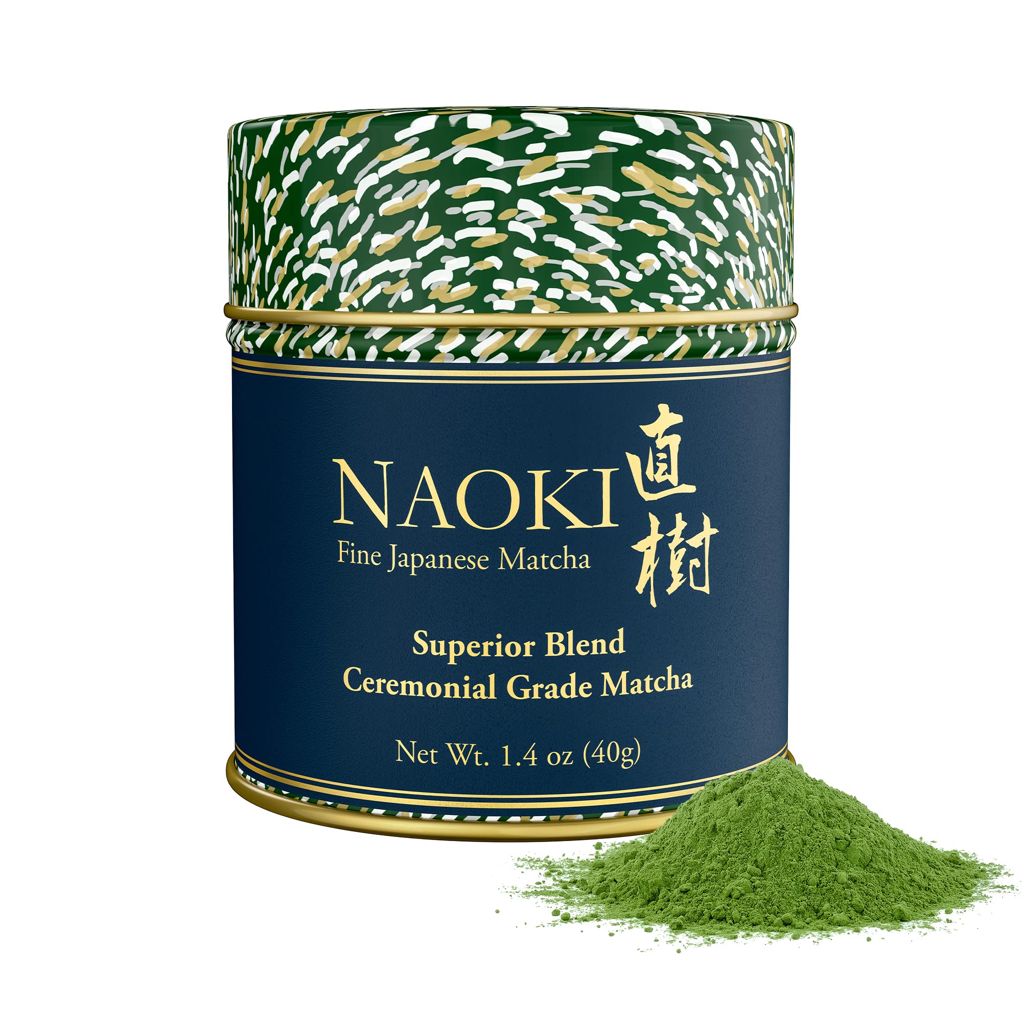 Naoki Matcha Superior Zeremonielle Mischung - Authentisches japanisches Matcha-Grünteepulver der ersten Ernte in zeremonieller Qualität aus Uji, Kyoto (40g)