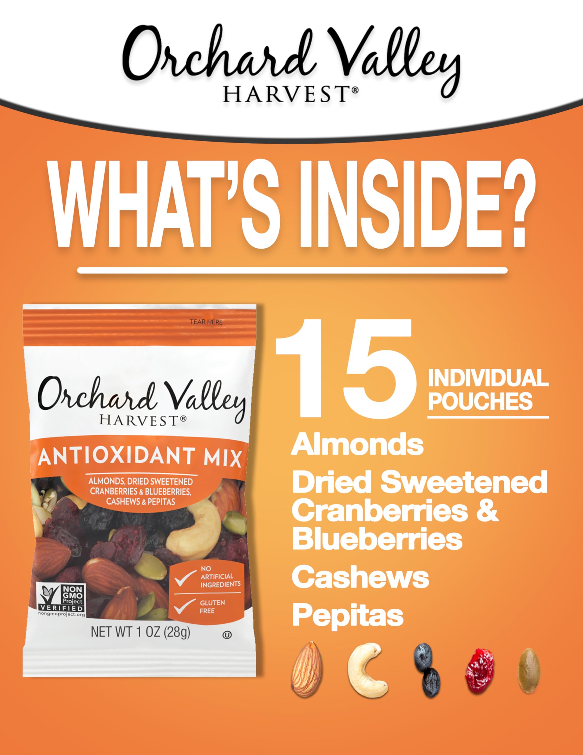 Orchard Valley Harvest Antioxidant Mix, 1 Oz, 15 Ct