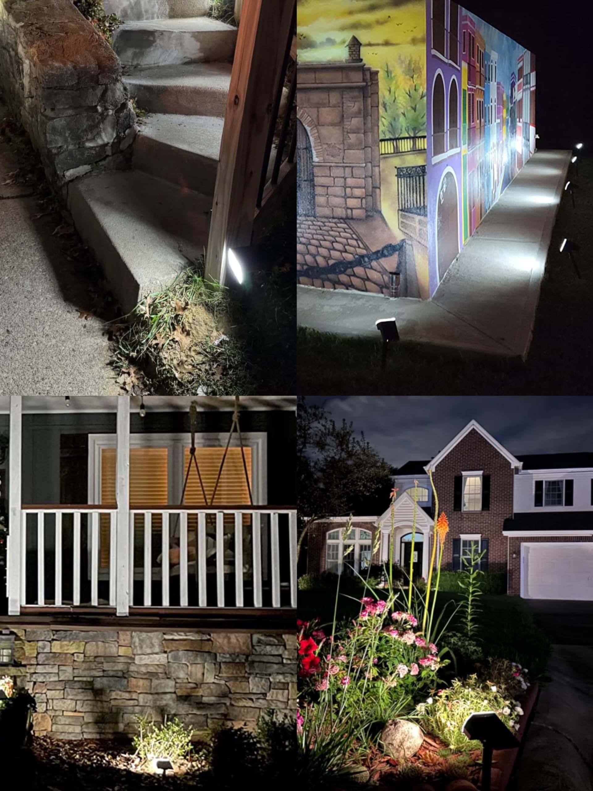Kaxiida Solar Lights Outdoor Waterproof IP68, 3 Lighting Models Solar Powered Spot Lights Outdoor, 56LED Solar Lights Dusk to Dawn for Yard Patio Garden Pathway Landscape Lighting