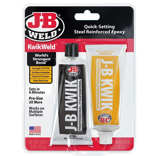 J-B Weld 8271 KwikWeld Professional Size Steel Reinforced Epoxy Twin Pack - 10 oz.