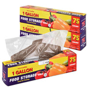 1 Gallon Food Storage Bags with Twist Ties (225 Count) Bulk Freezer Storage Bags Gallon Size for Bread, Vegetables, Fruit, and More, Clear Disposable Twist Tie Storage Bags, Stock Your Home